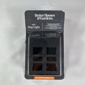 Better Homes & Gardens New Black Beckon Solar Powered LED Step Light 5 Lumens‎